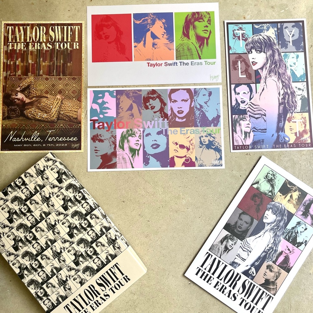 Taylor Swift Eras Tour VIP Box With 4 Poster Set Only- Includes Nashville Poster